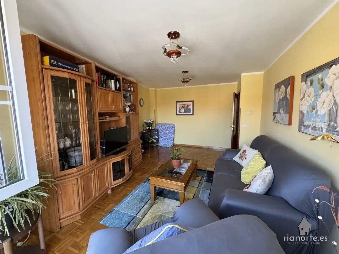 Living room of Flat for sale in Ribadesella  with Heating, Terrace and Furnished