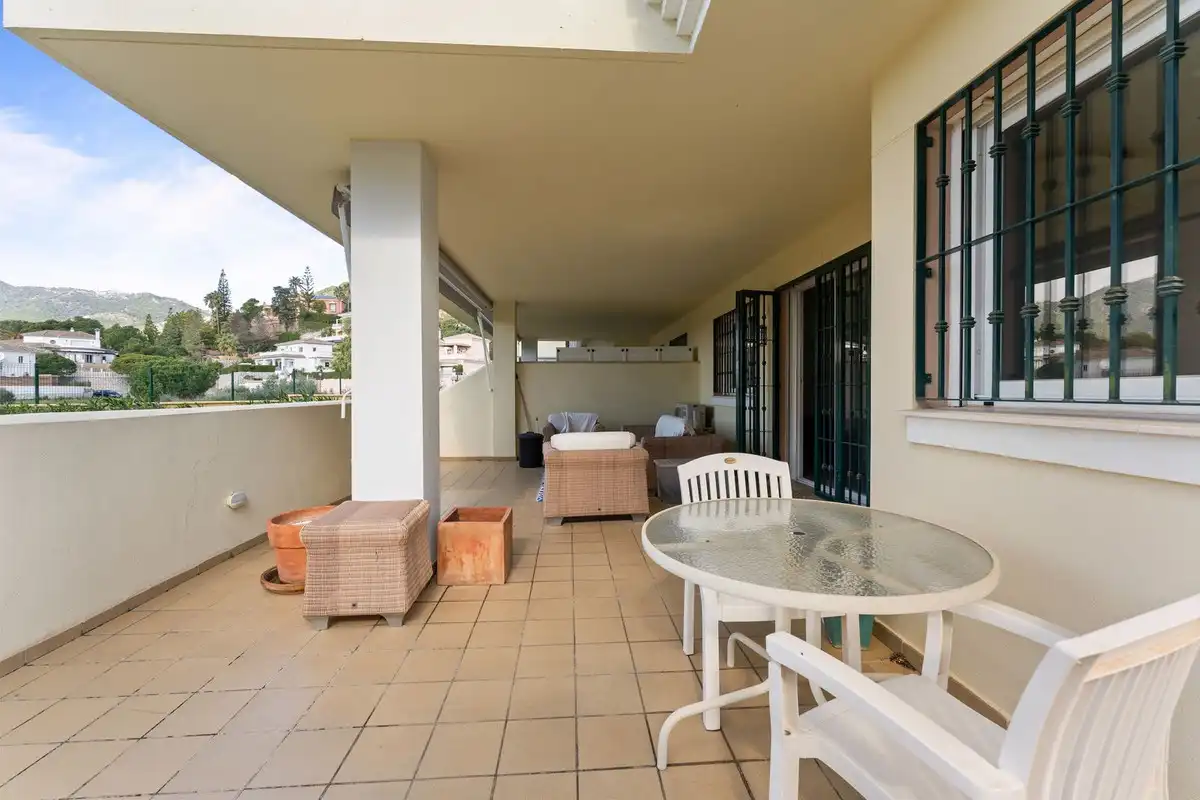 Terraza de Apartamento en venta en Mijas con Aire acondicionado, Jardín privado y Terraza