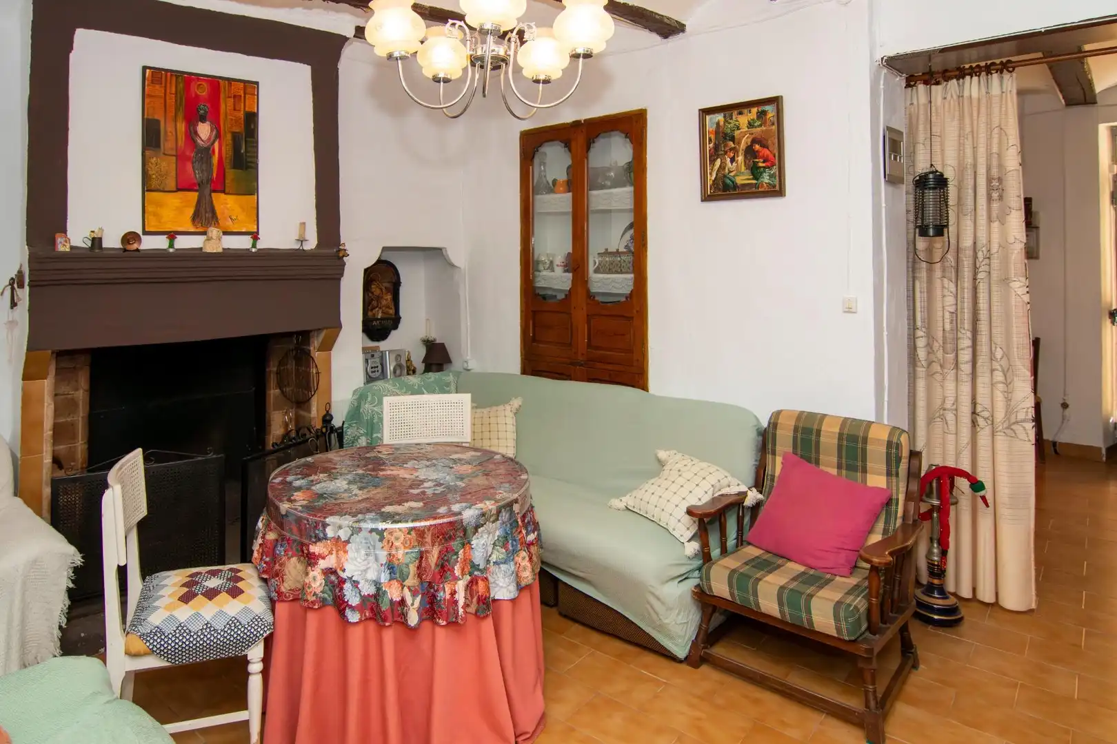 Sala de estar de Casa o chalet en venta en Planes con Aire acondicionado y Jardín privado