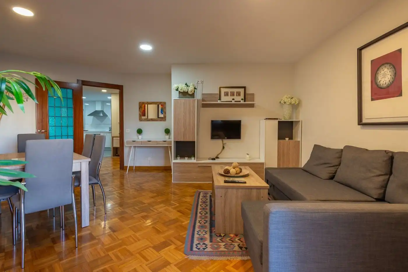 Wohnzimmer von Wohnung zur Miete in Málaga mit Klimaanlage, Terrasse und Möbliert