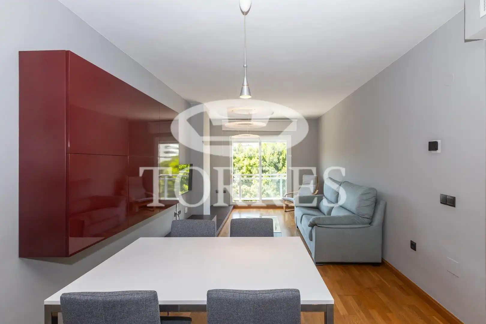 Sala de estar de Piso en venta en Málaga con Aire acondicionado, Parquet y Piscina comunitaria