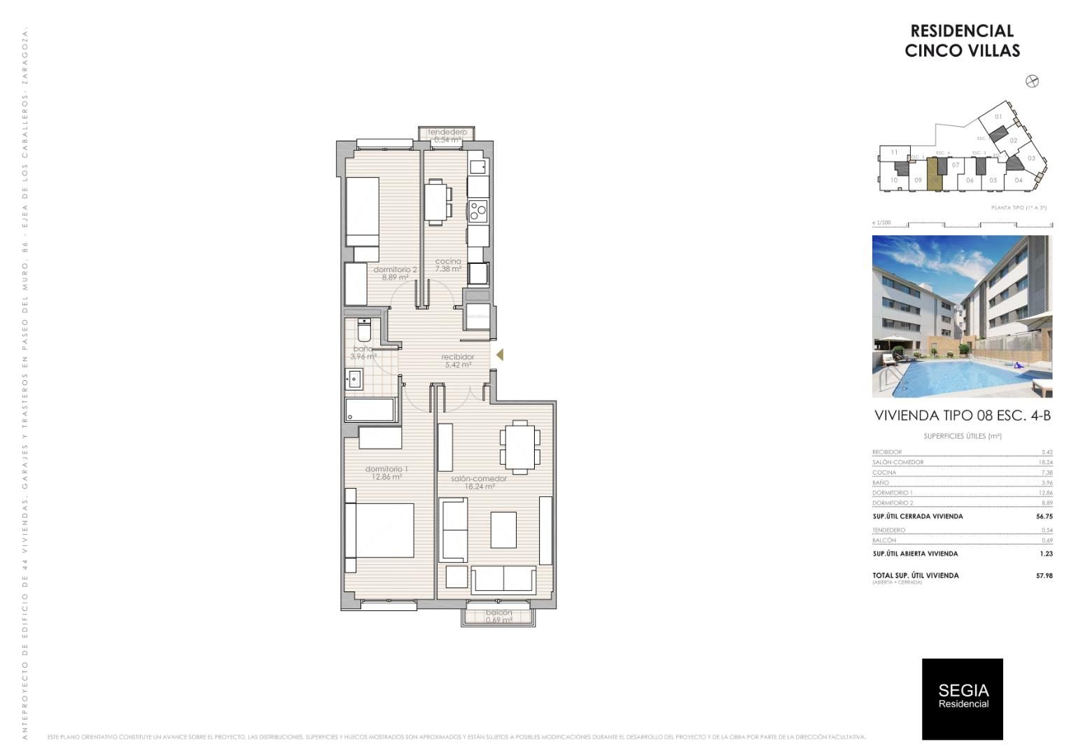 Flat for sale in Ejea de los Caballeros  with Storage room and Swimming Pool