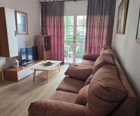 Living room of Flat for rent in Málaga Capital  with Air Conditioner, Terrace and Furnished