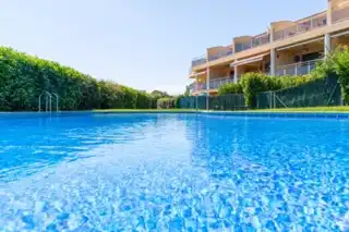 Swimming pool of Flat for sale in Palau-saverdera  with Air Conditioner, Private garden and Terrace
