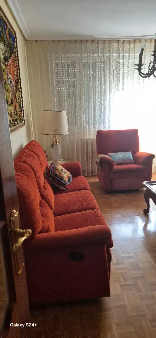 Sala de estar de Piso de alquiler en  Logroño con Amueblado y Balcón