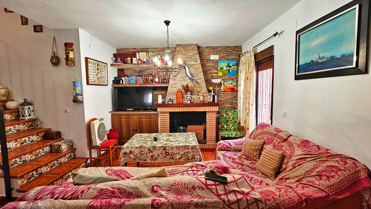 Sala d'estar de Casa o xalet en venda en Almonaster la Real amb Terrassa