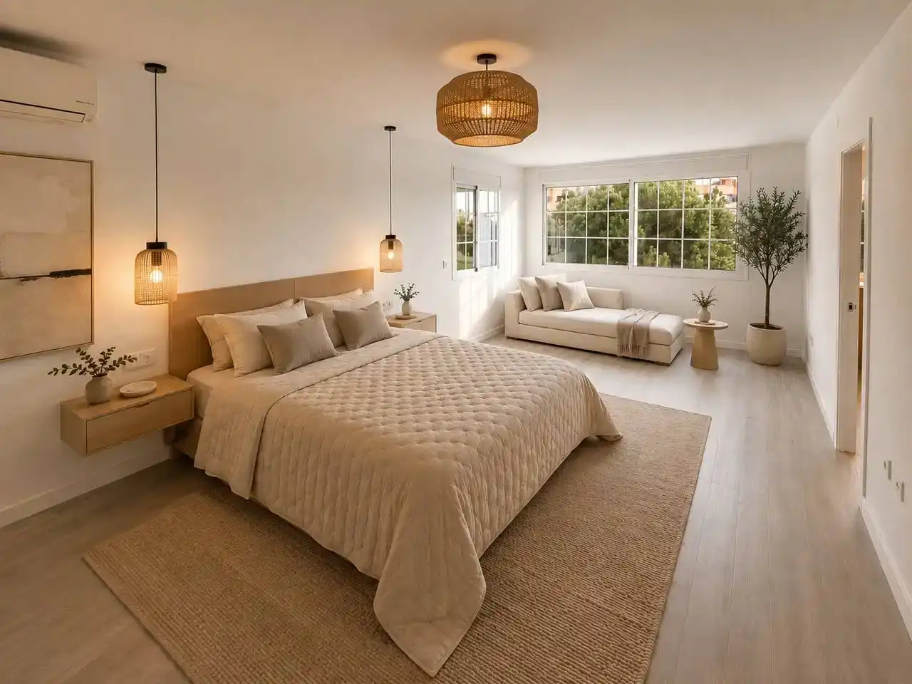 Bedroom of Houses for sale in Marbella  with Air Conditioner, Swimming Pool and Balcony