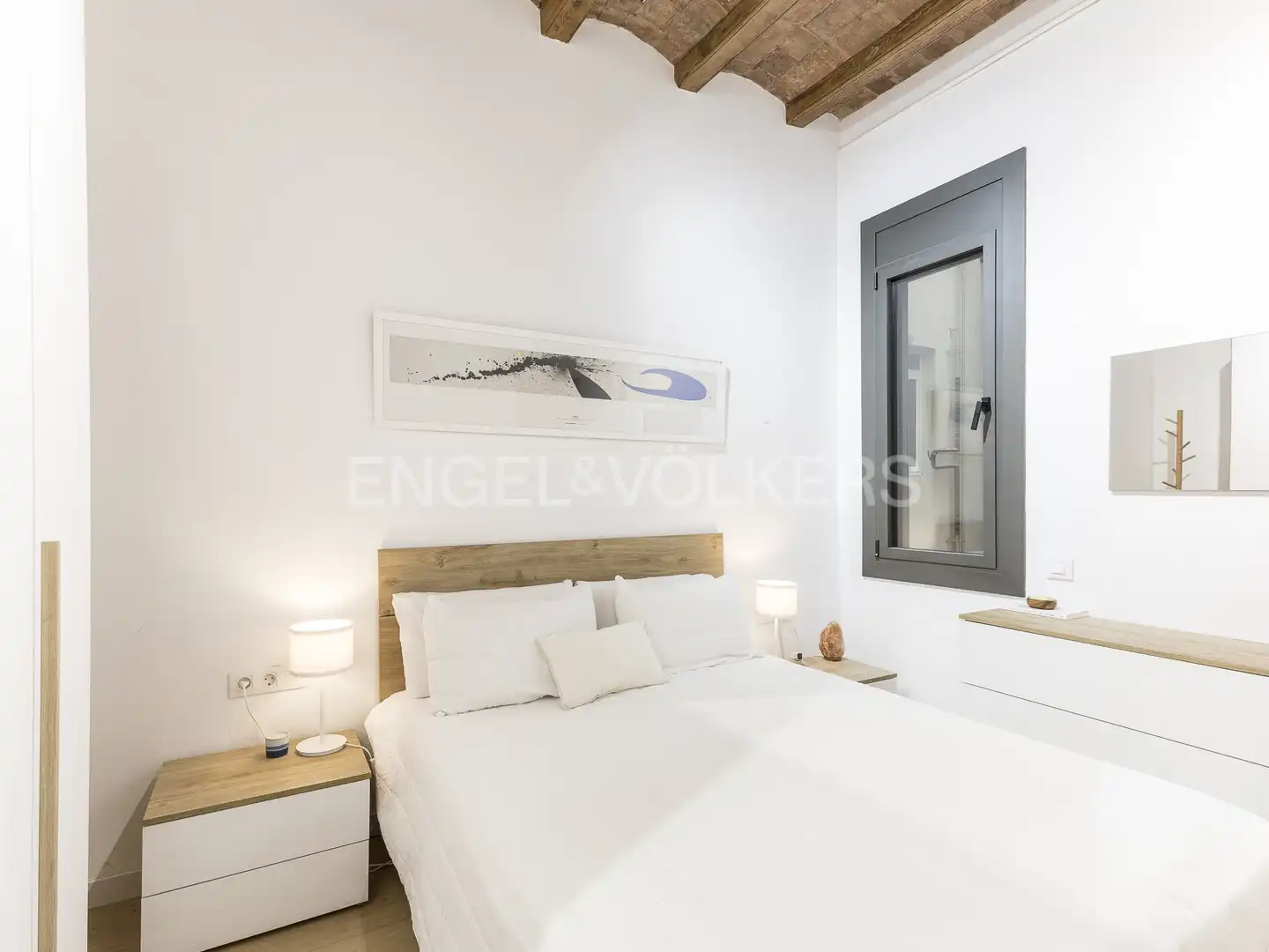 Schlafzimmer von Wohnung zur Miete in Barcelona mit Klimaanlage, Heizung und Parkett