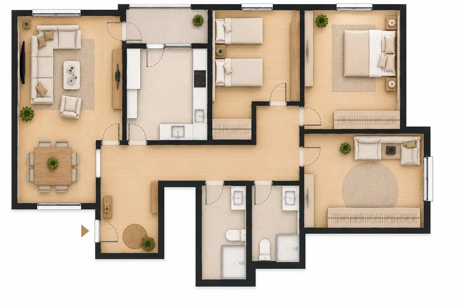 Flat for sale in Entrambasaguas  with Air Conditioner, Heating and Private garden