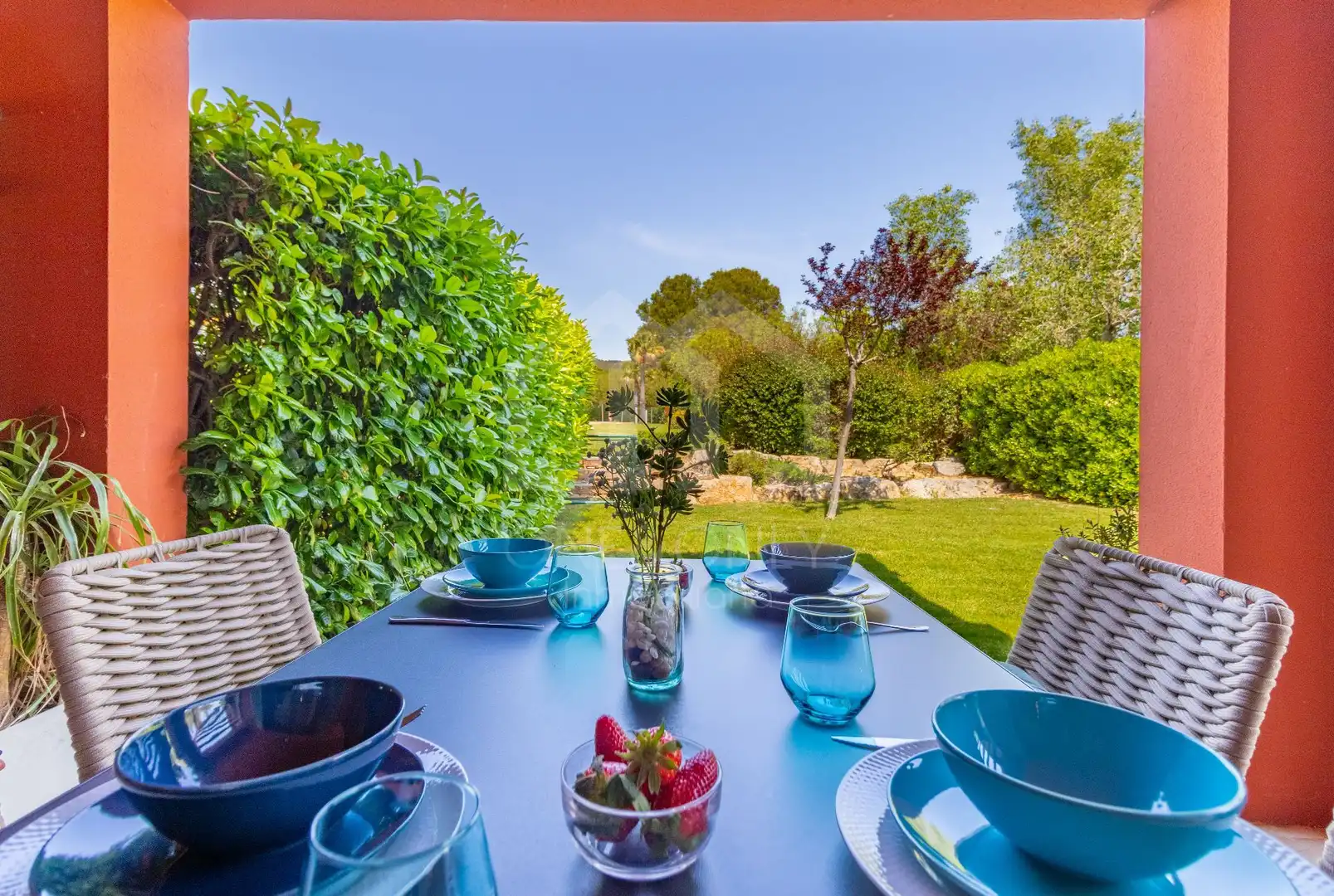 Terrasse von Haus oder Chalet zur Miete in Mont-roig del Camp mit Klimaanlage, Heizung und Privatgarten
