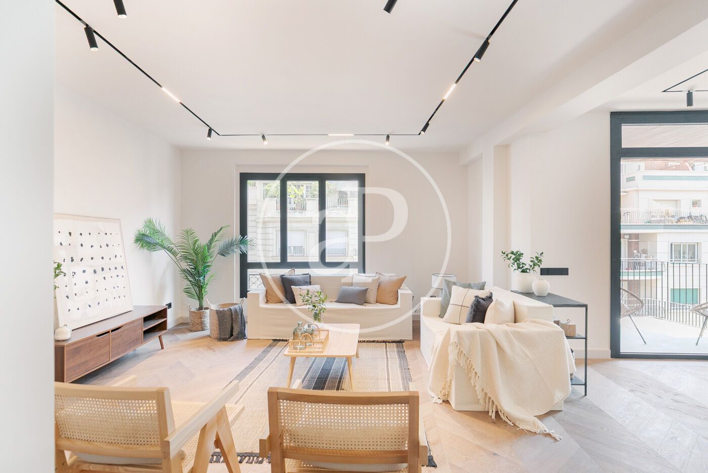Sala de estar de Piso en venta en  Barcelona Capital con Aire acondicionado, Calefacción y Terraza