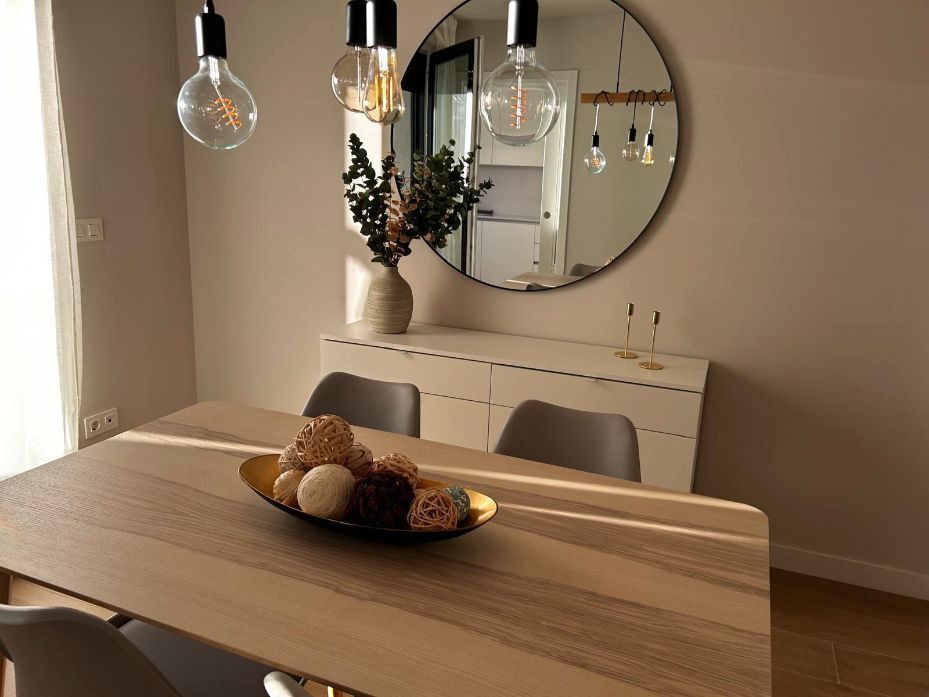 Comedor de Apartamento de alquiler en  Pamplona / Iruña con Calefacción, Parquet y Terraza