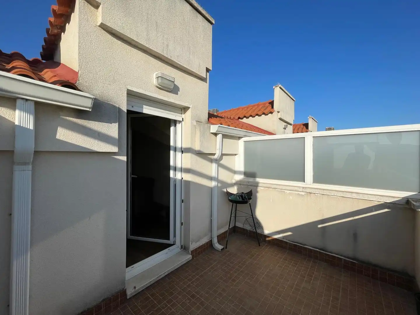 Terrasse von Dachboden zur Miete in Venta de Baños mit Heizung, Parkett und Terrasse