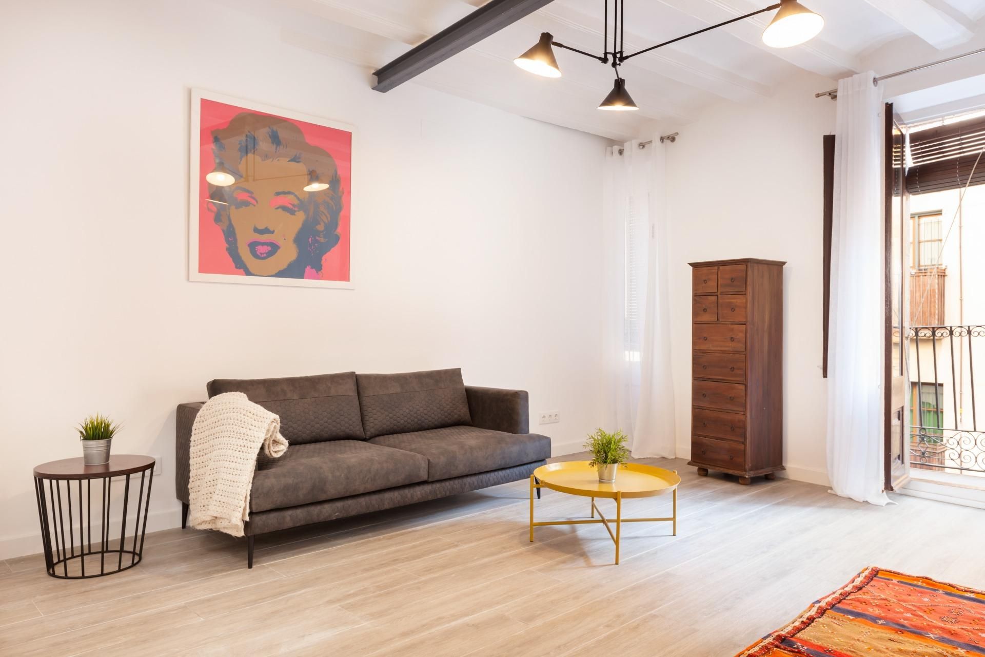 Living room of Flat for sale in  Barcelona Capital  with Air Conditioner, Heating and Balcony