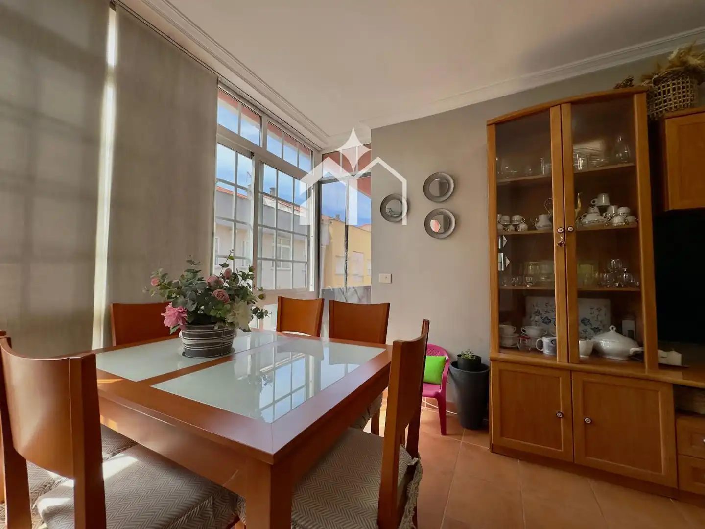 Menjador de Apartament en venda en Moaña amb Calefacció, Parquet i Terrassa