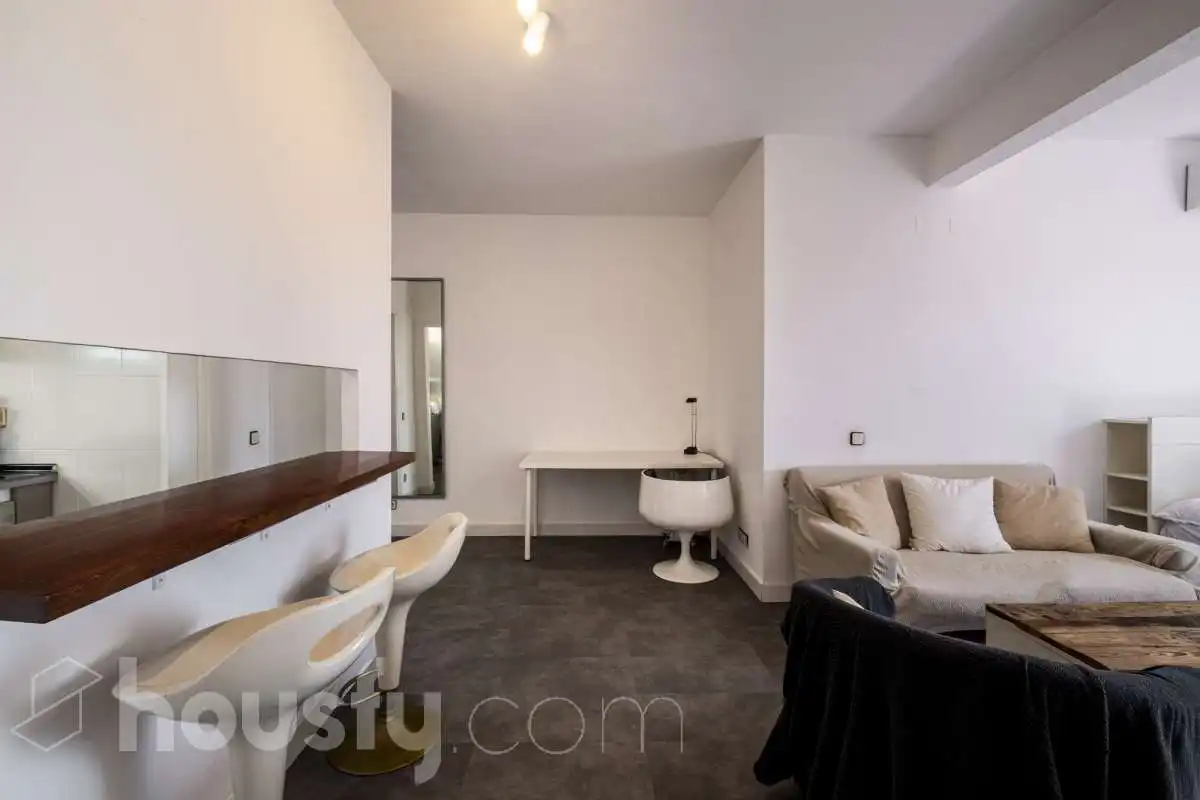 Sala d'estar de Àtic en venda en Barcelona amb Aire condicionat i Terrassa