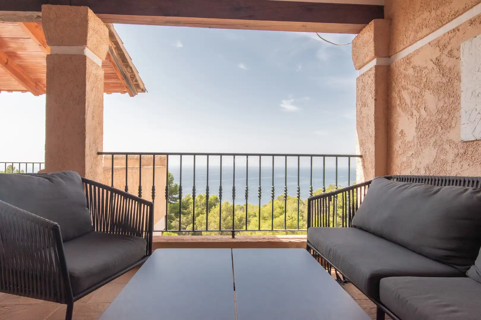Terrasse von Einfamilien-Reihenhaus zum Verkauf in Altea mit Klimaanlage, Privatgarten und Terrasse