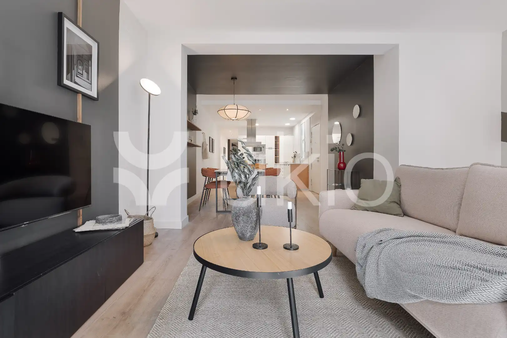 Sala de estar de Apartamento de alquiler en Madrid con Aire acondicionado, Calefacción y Amueblado