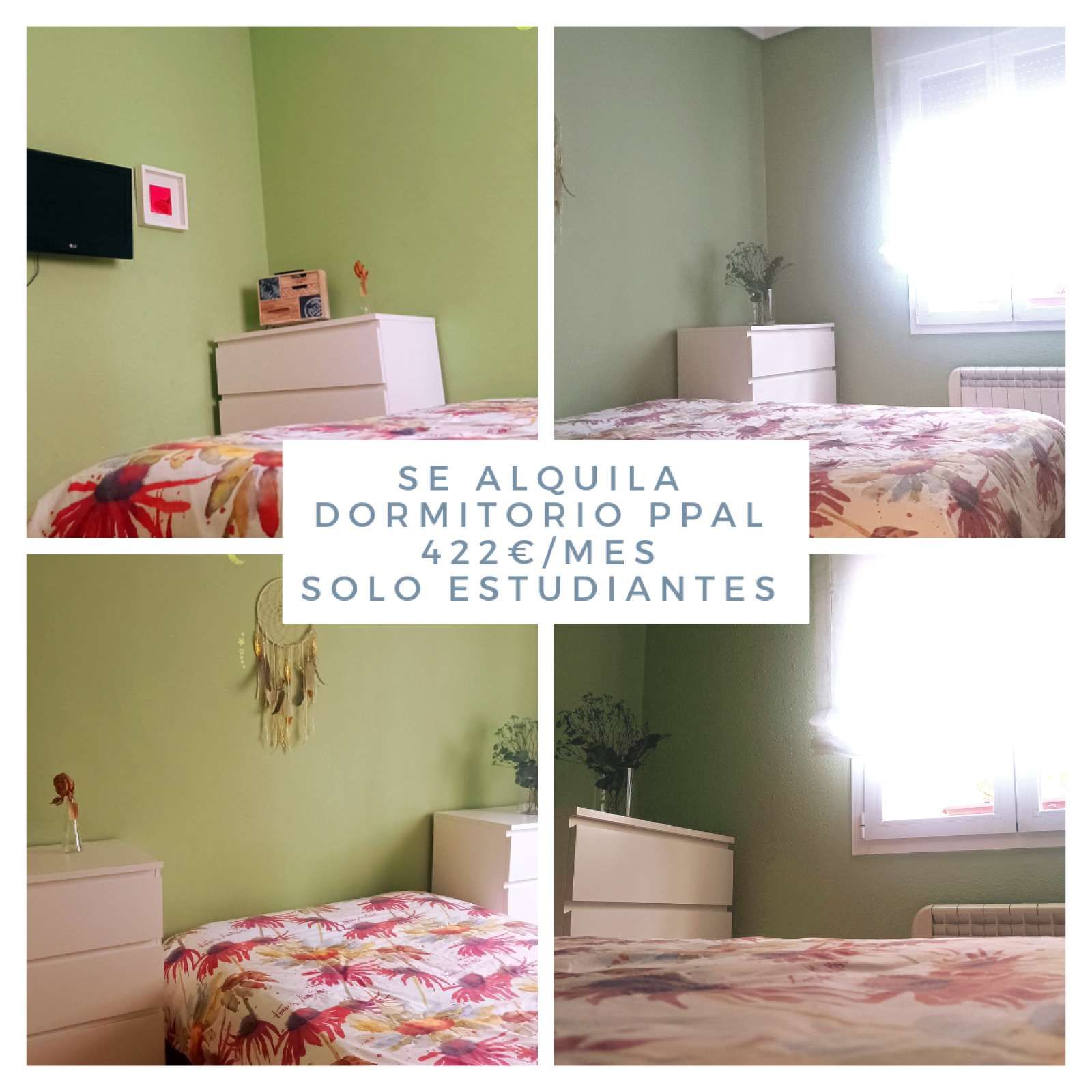 Bedroom of Flat to share in Bilbao   with Air Conditioner and Terrace