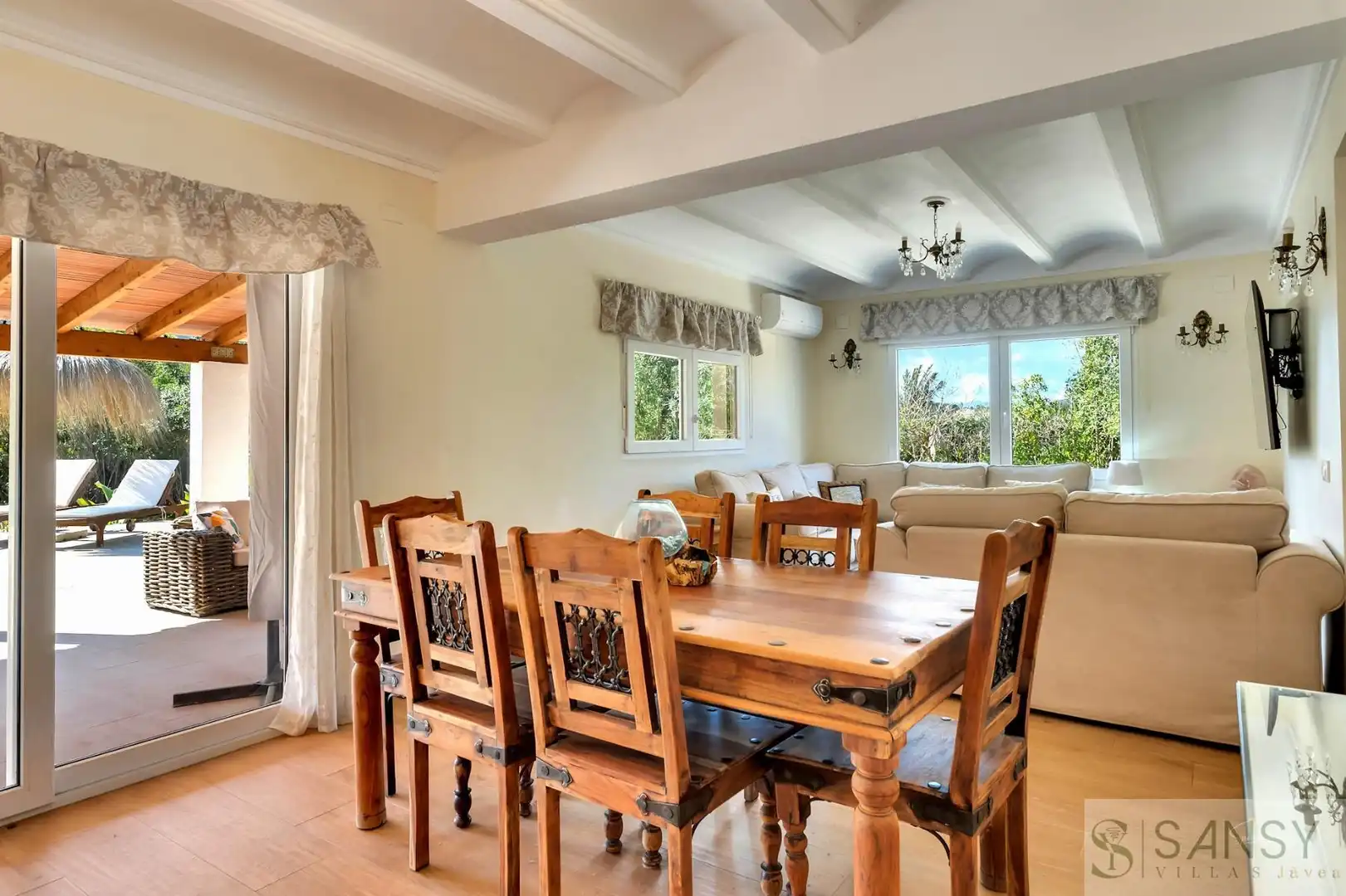 Dining room of Houses for sale in Jávea / Xàbia  with Air Conditioner, Heating and Storage room