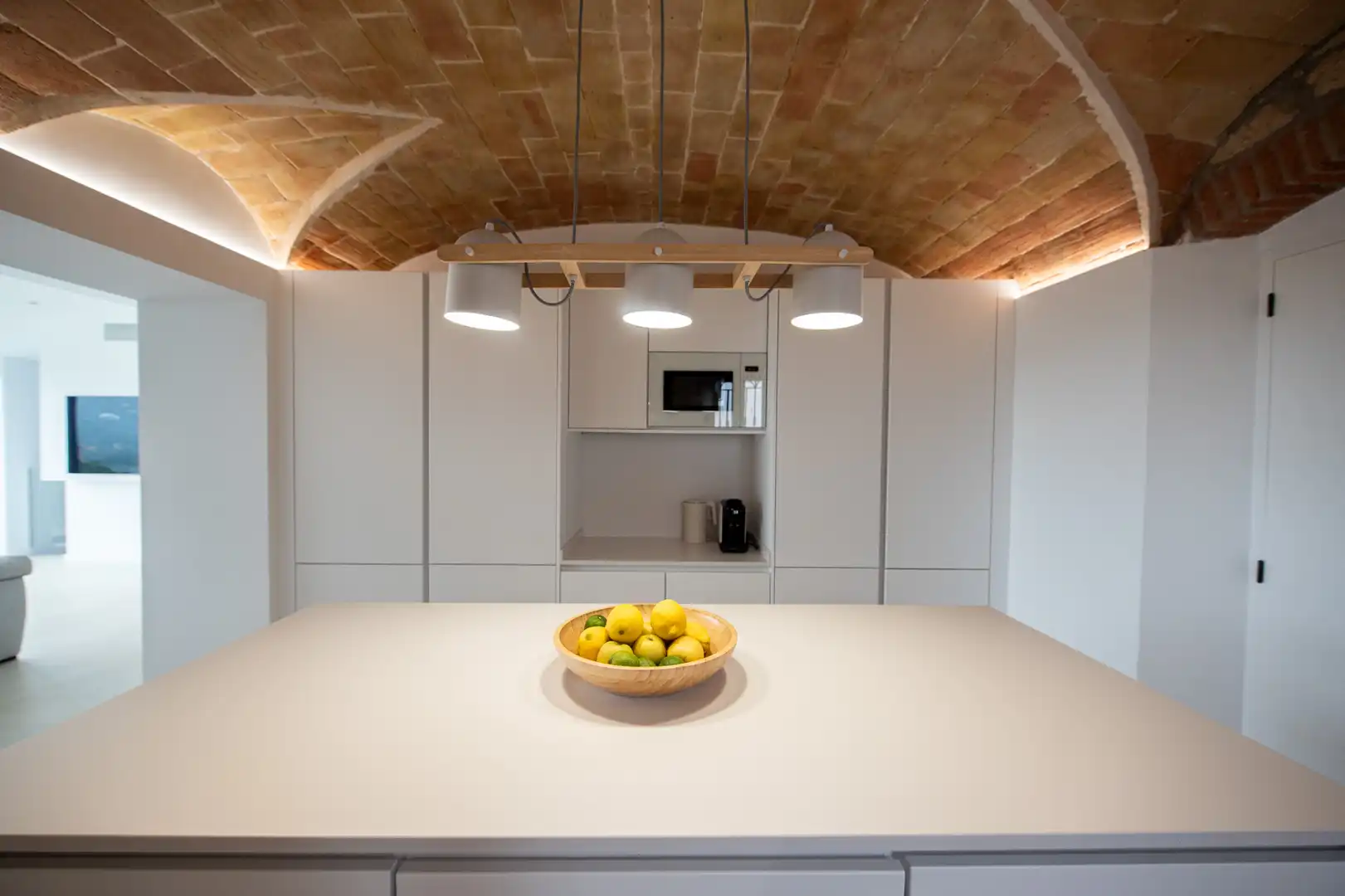 Küche von Country house zur Miete in Santa Cristina d'Aro mit Klimaanlage, Heizung und Privatgarten