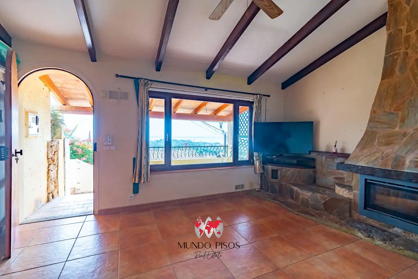 Sala de estar de Casa adosada en venta en  Palma de Mallorca con Aire acondicionado, Terraza y Trastero