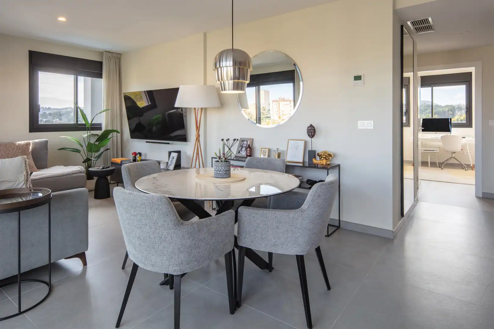 Menjador de Apartament en venda en Jávea / Xàbia amb Calefacció, Terrassa i Piscina