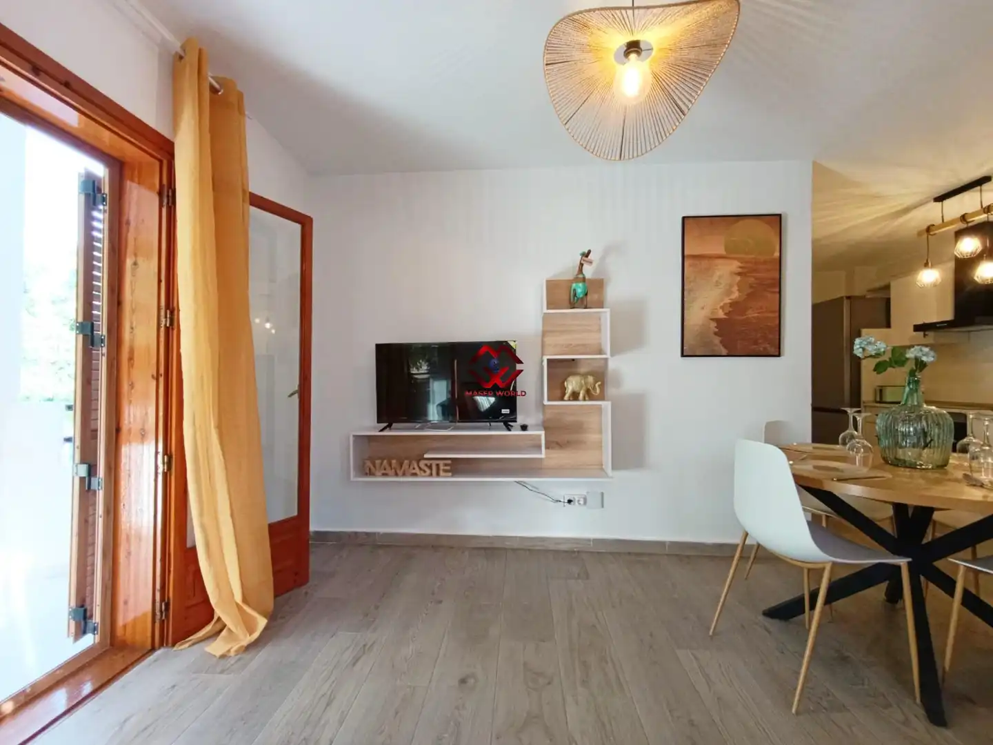 Wohnzimmer von Wohnung zum Verkauf in Mazarrón mit Klimaanlage, Privatgarten und Abstellraum