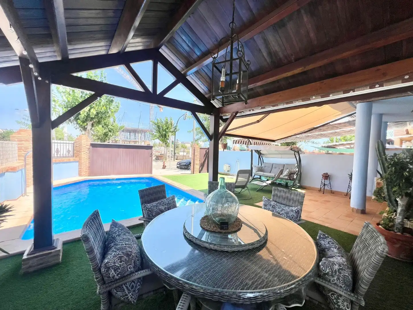 Terrassa de Casa o xalet de lloguer en Pilar de la Horadada amb Aire condicionat, Calefacció i Piscina