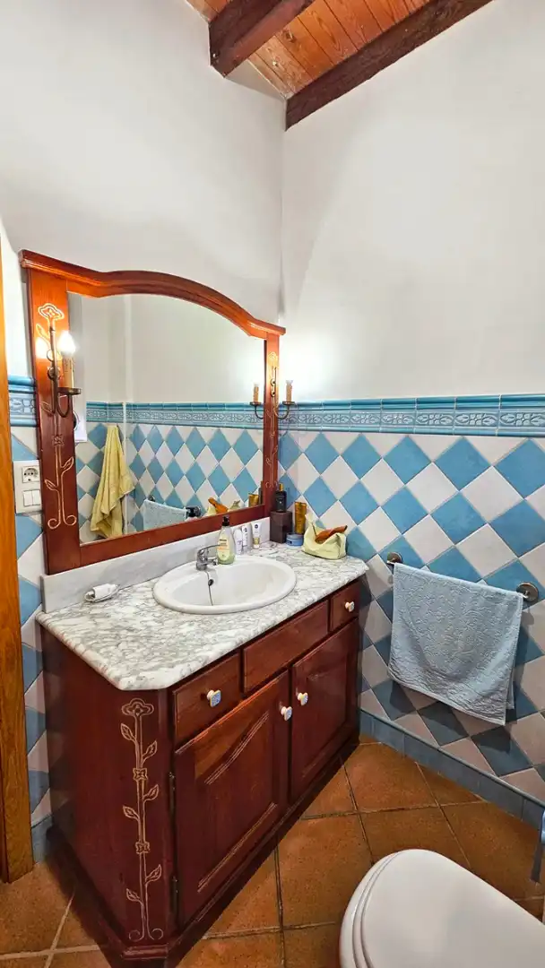 Baño de Casa o chalet en venta en El Castillo de las Guardas con Aire acondicionado, Jardín privado y Terraza