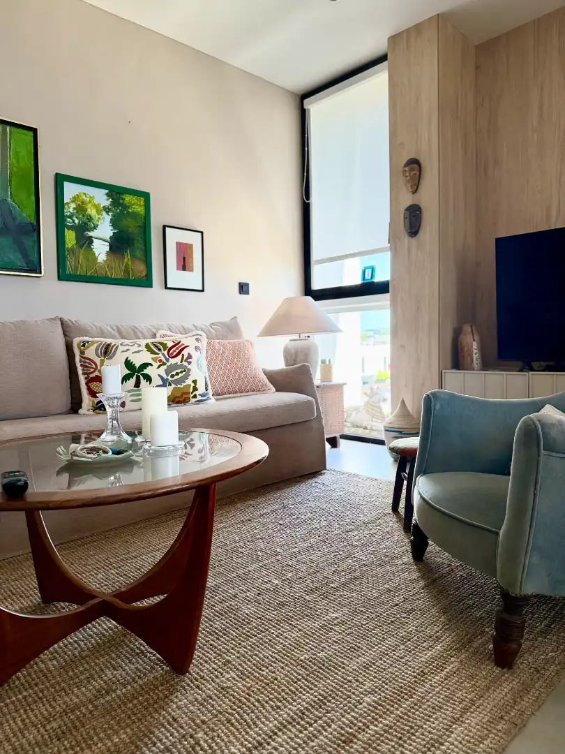 Sala d'estar de Pis en venda en Santa Eulària des Riu amb Aire condicionat, Calefacció i Terrassa