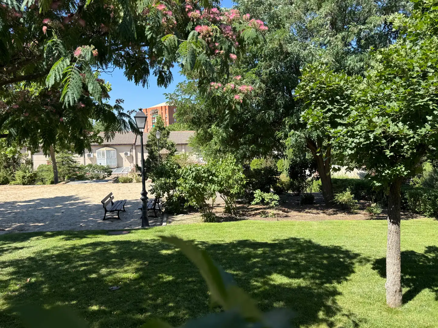 Garten von Einfamilien-Reihenhaus zum Verkauf in Rivas-Vaciamadrid mit Klimaanlage, Heizung und Privatgarten