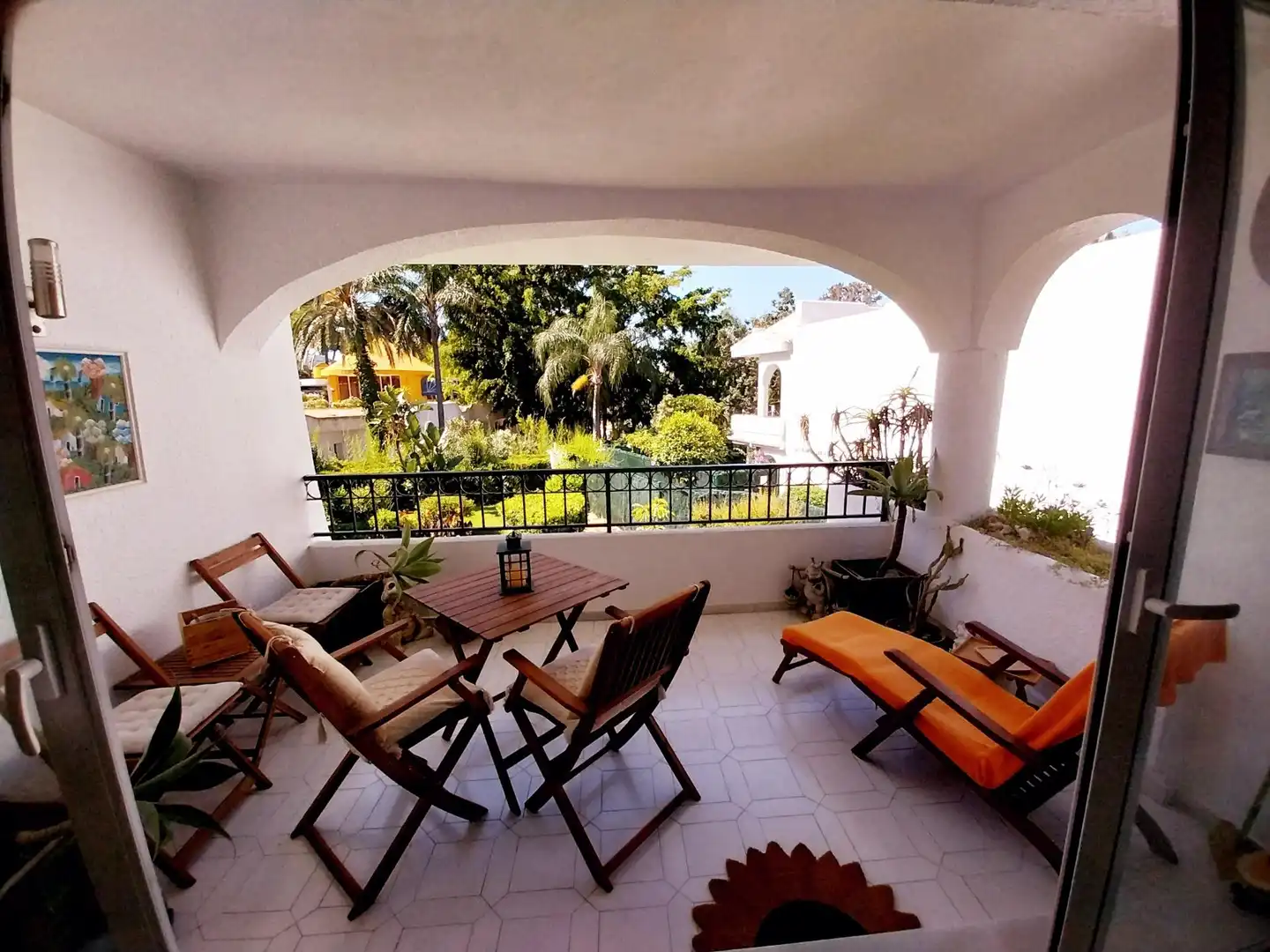 Terrasse von Wohnung zum Verkauf in Mijas mit Klimaanlage, Privatgarten und Terrasse