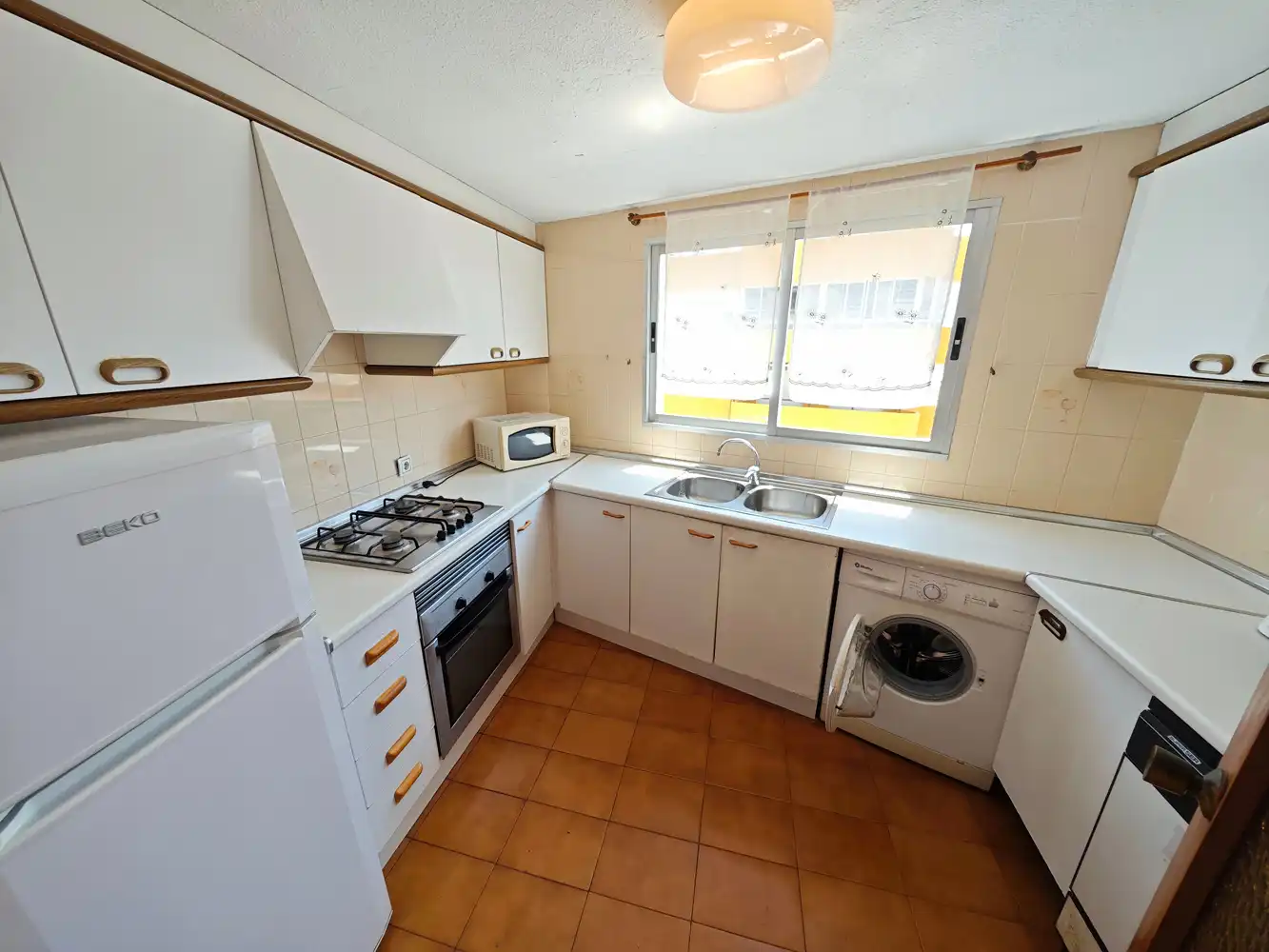 Kitchen of Flat for sale in Calpe / Calp  with Terrace, Furnished and Oven