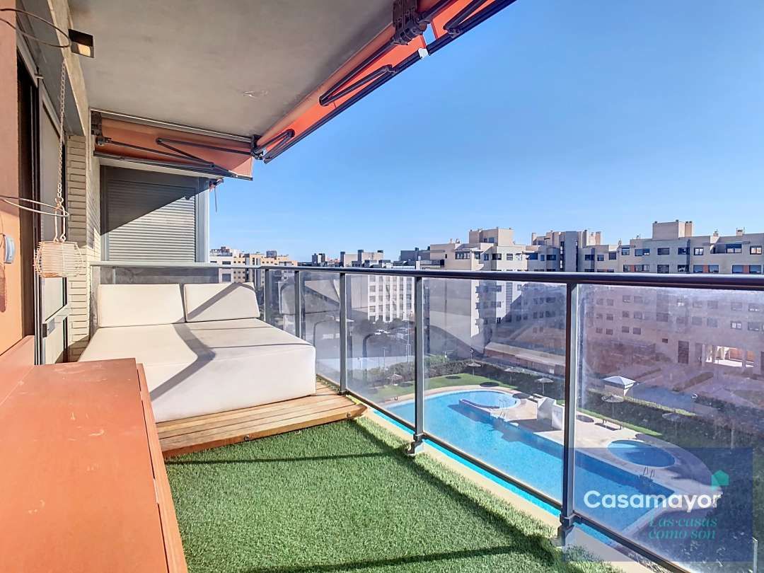 Terrassa de Pis de lloguer en Alicante / Alacant amb Aire condicionat, Calefacció i Jardí privat