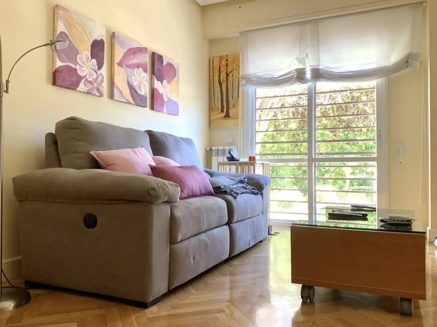 Sala de estar de Piso de alquiler en Madrid con Aire acondicionado, Calefacción y Terraza
