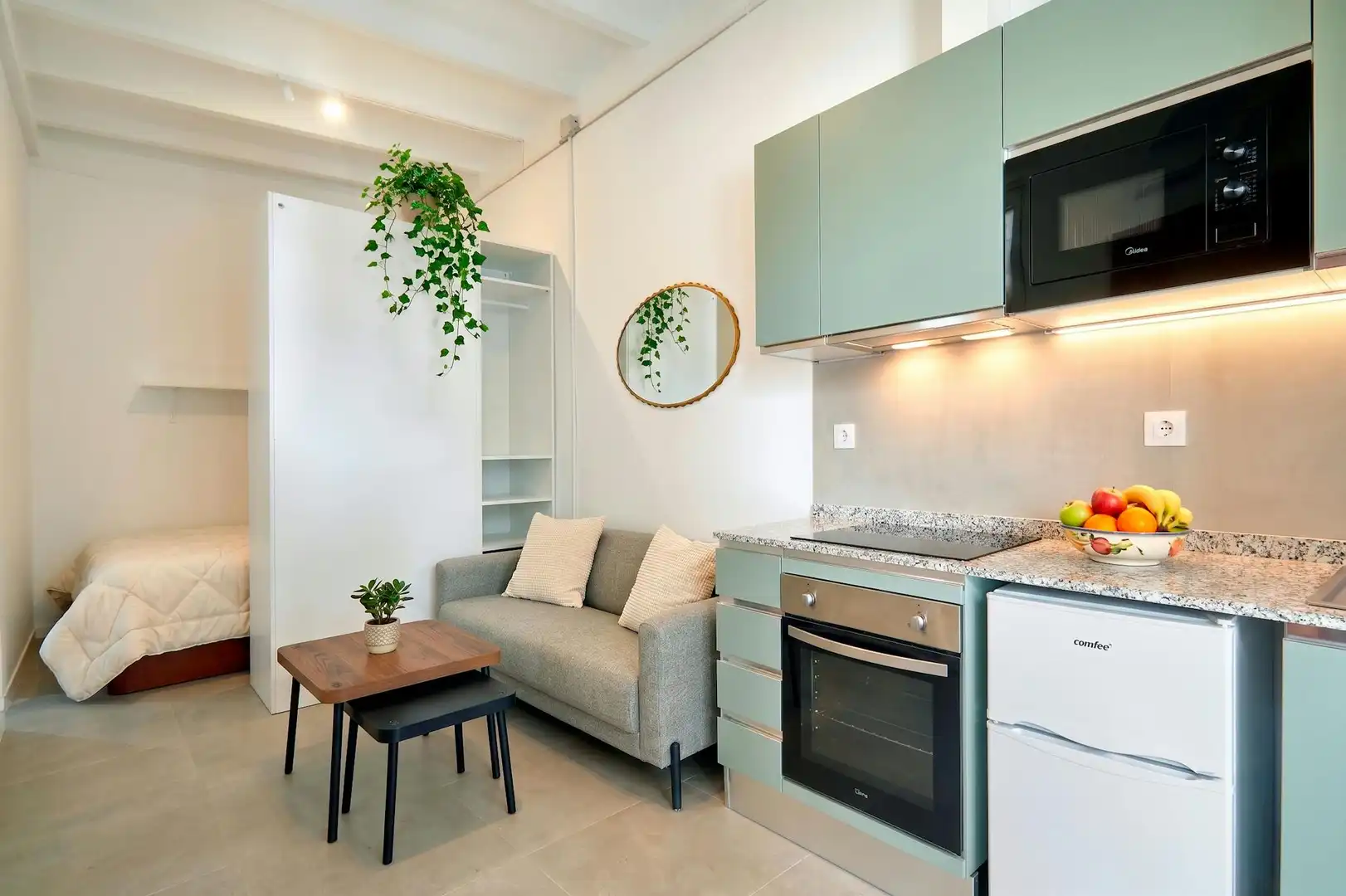 Cocina de Piso de alquiler en Barcelona con Aire acondicionado, Calefacción y Amueblado