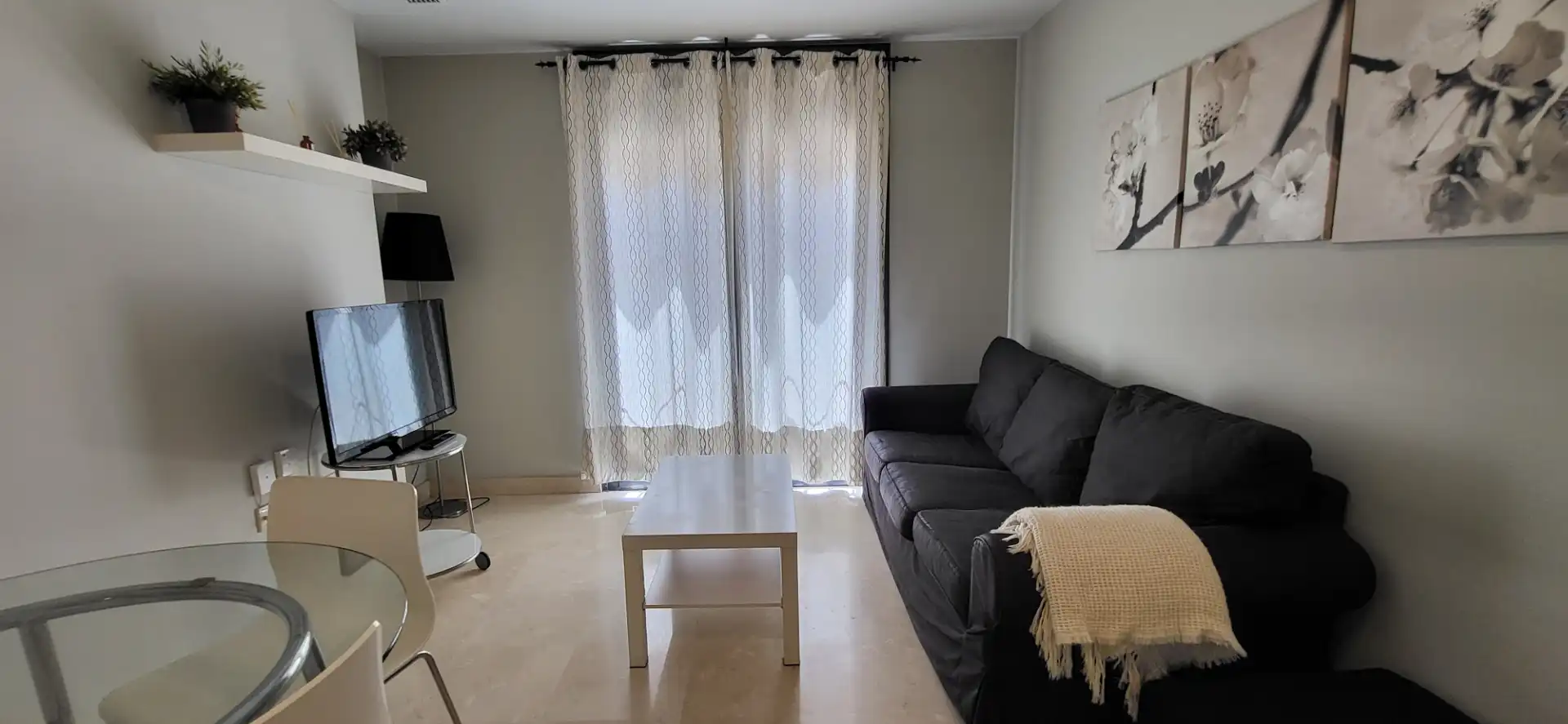 Sala de estar de Piso de alquiler en Málaga con Aire acondicionado, Calefacción y Amueblado