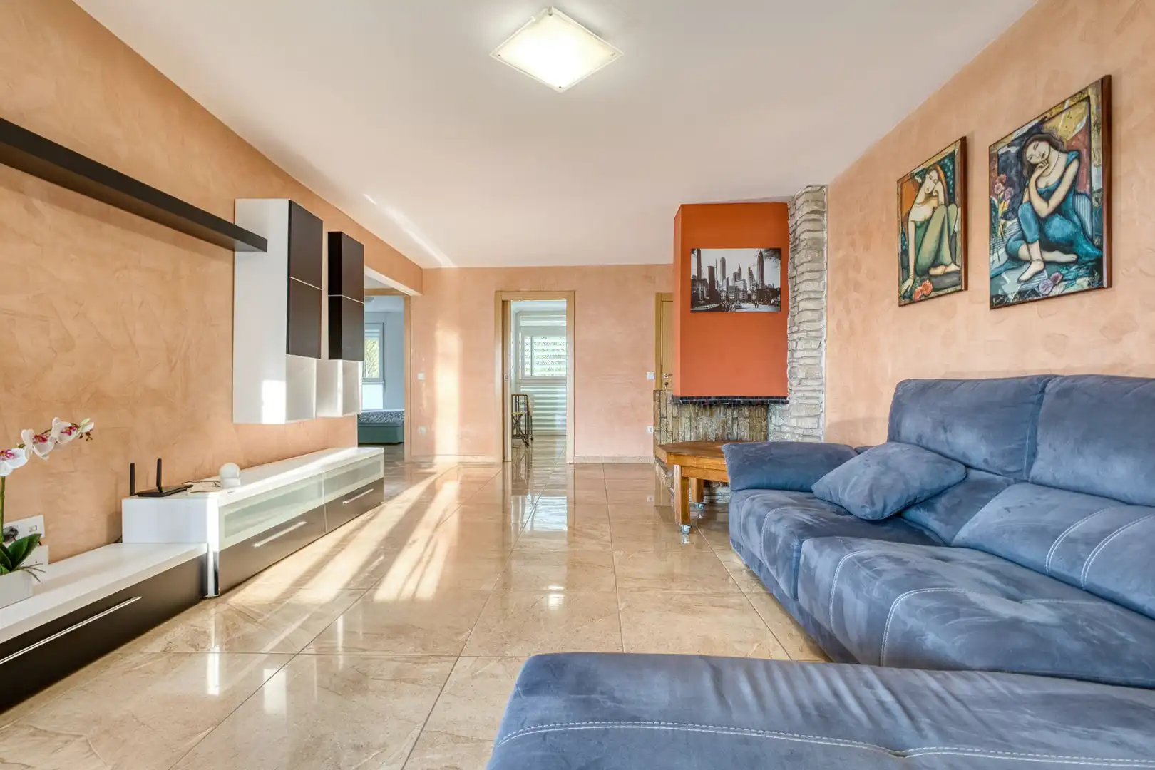 Wohnzimmer von Wohnungen zur Miete in Alicante / Alacant mit Klimaanlage, Heizung und Terrasse