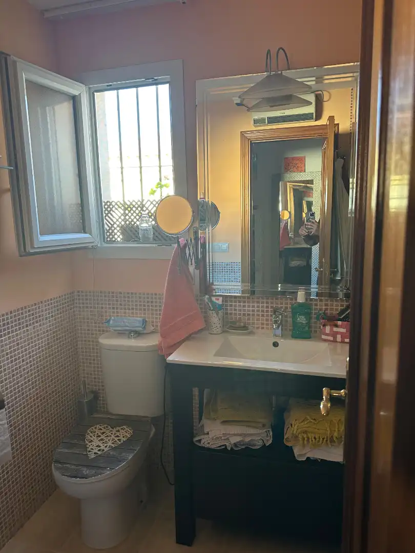 Baño de Casa o chalet en venta en Alcalá del Río con Aire acondicionado, Jardín privado y Amueblado