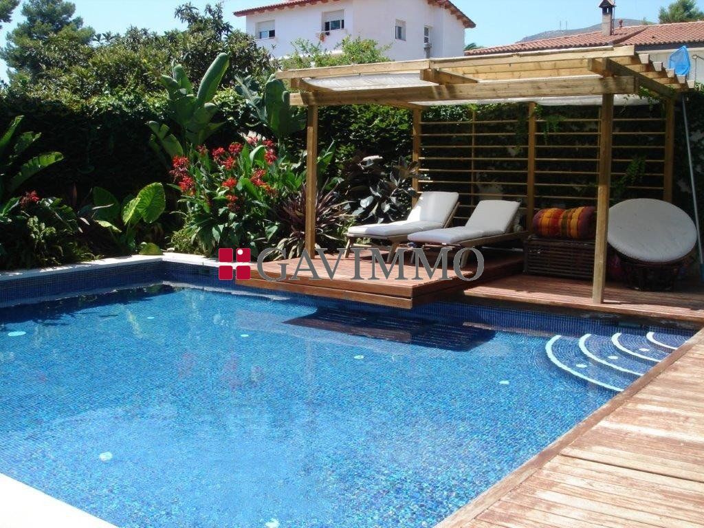Swimming pool of House or chalet to rent in Castelldefels  with Air Conditioner, Heating and Private garden