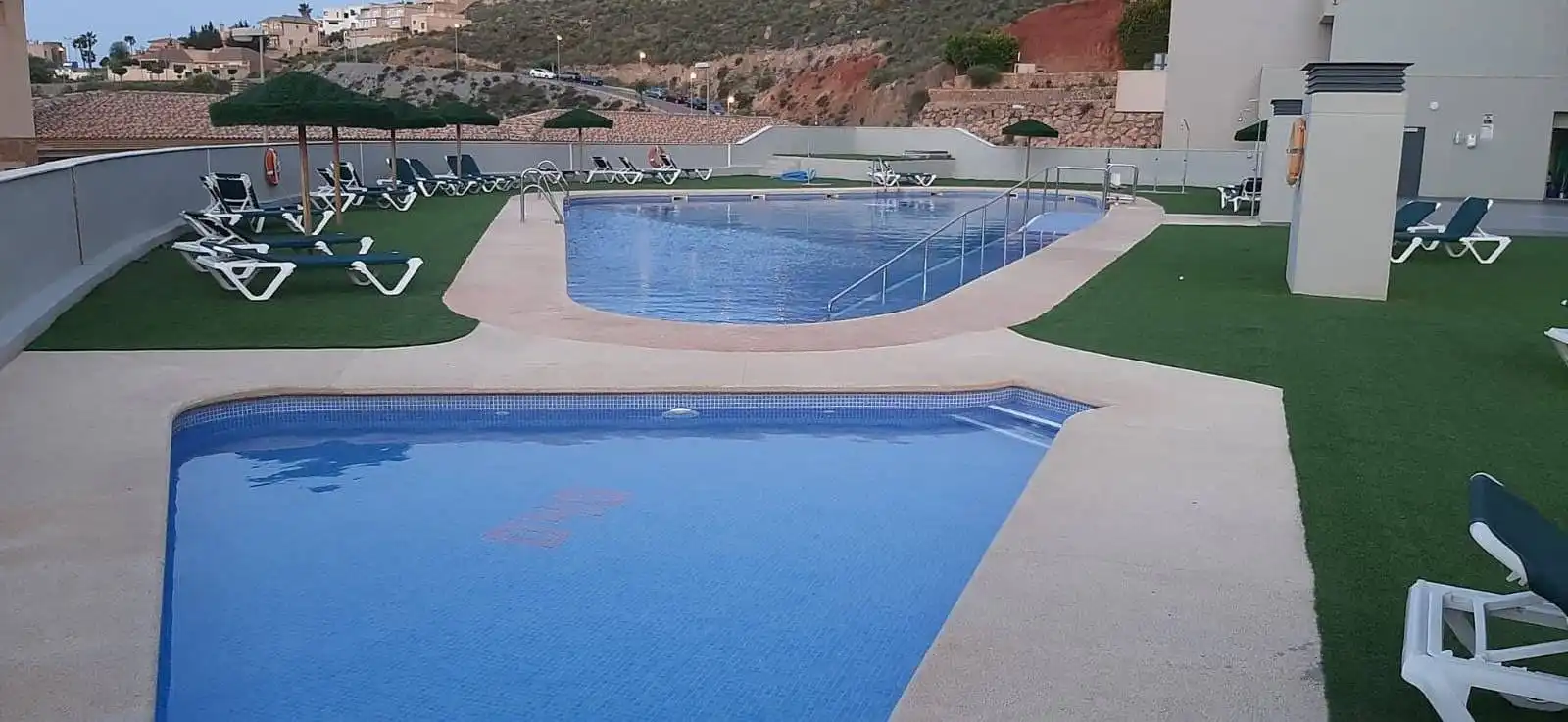Swimming pool of Flat for sale in Vícar  with Air Conditioner, Heating and Private garden