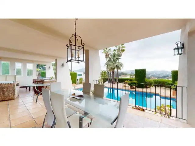 Vista exterior de Casa o chalet en venta en Moraira con Aire acondicionado, Calefacción y Jardín privado
