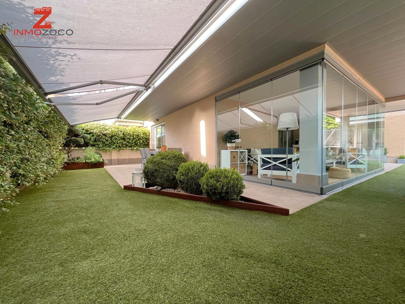 Terrace of Planta baja for sale in Las Rozas de Madrid  with Air Conditioner, Private garden and Parquet flooring