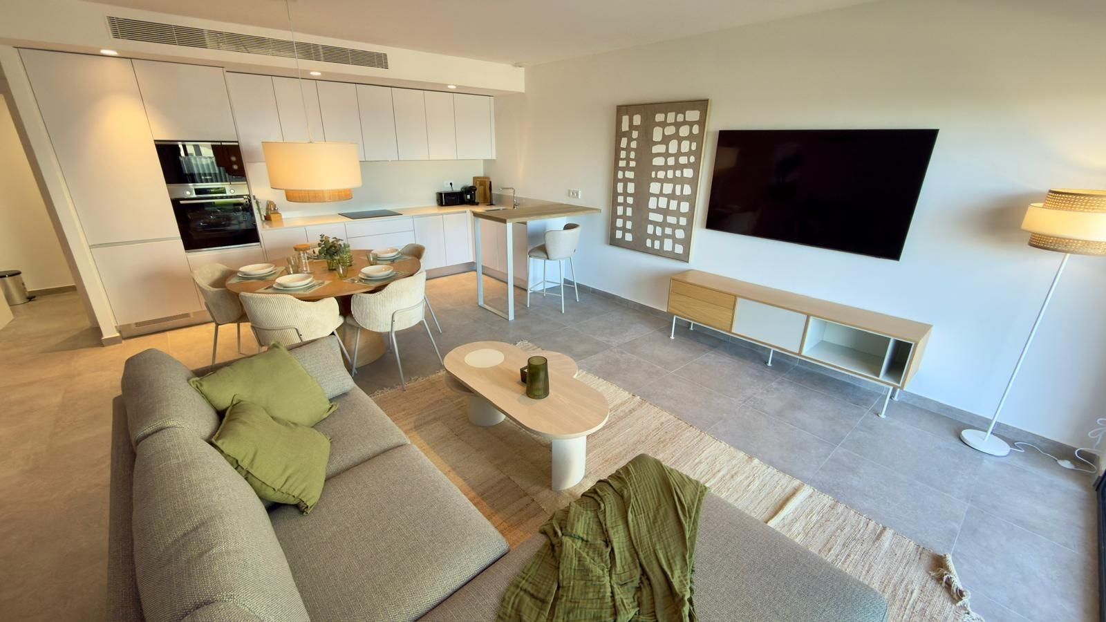 Sala d'estar de Apartament de lloguer en Santa Pola amb Aire condicionat, Terrassa i Piscina comunitària