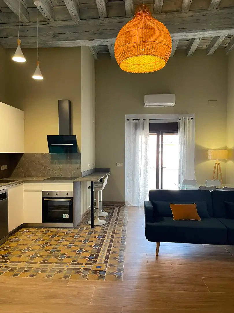 Wohnzimmer von Wohnung zur Miete in Plasencia mit Klimaanlage, Heizung und Terrasse