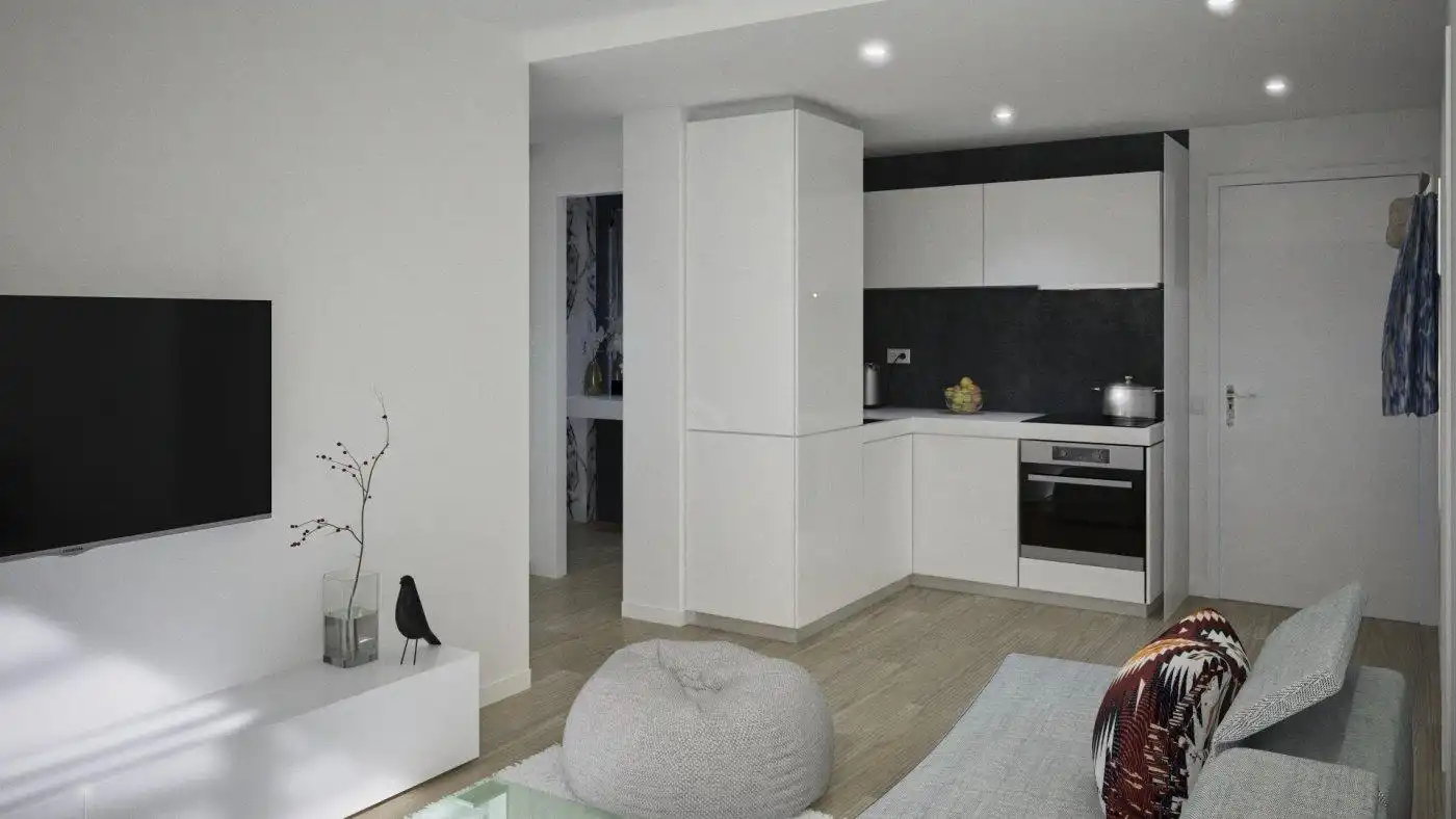 Cocina de Apartamento en venta en Mogán con Aire acondicionado, Jardín privado y Terraza