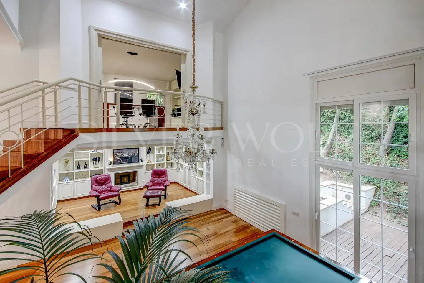 Living room of Houses for sale in Sant Cugat del Vallès  with Air Conditioner, Heating and Private garden