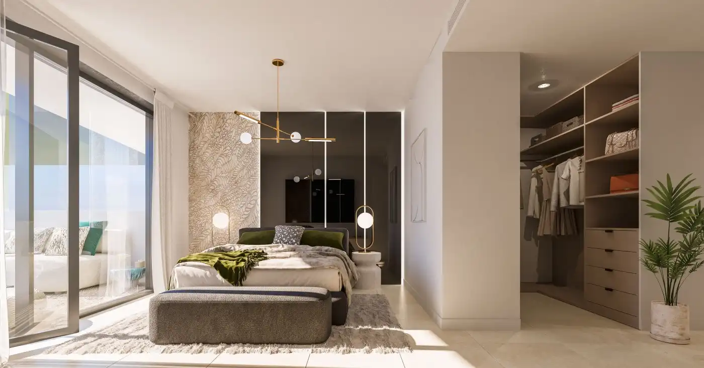 Habitación de Apartamento en venta en Marbella con Aire acondicionado, Piscina y Amueblado
