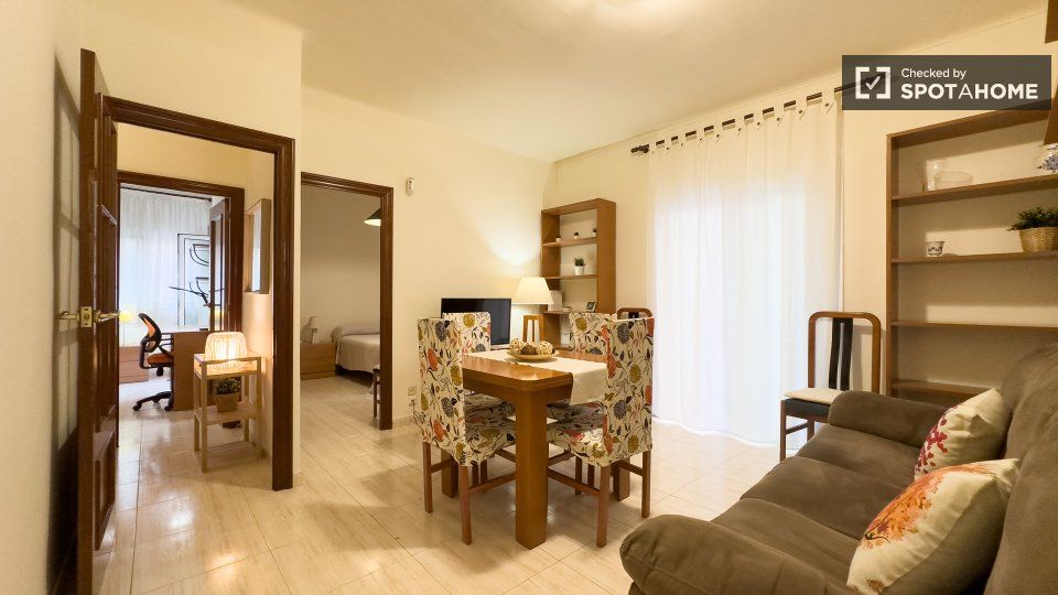 Sala d'estar de Pis de lloguer en  Barcelona Capital amb Aire condicionat, Calefacció i Moblat